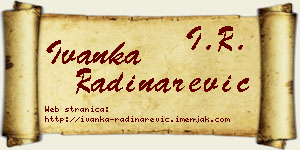 Ivanka Radinarević vizit kartica